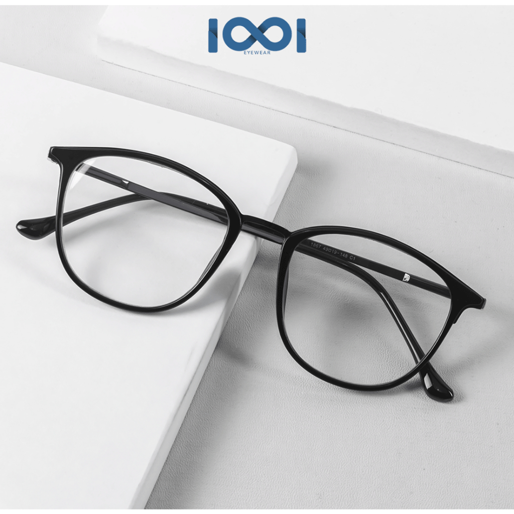 IOOI Eyewear -  Kacamata Bulat Classy Metal Lensa Anti Radiasi Blueray Bisa Minus Photocromic Pria W