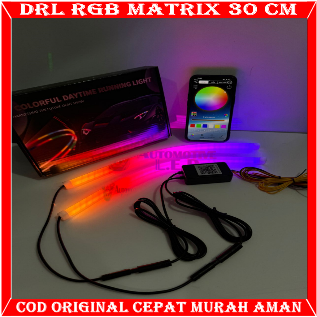 ORIGINAL DRL RGB MATRIX 30CM UNIVERSAL ALIS 30 CM RGB KUALITAS PREMIUM