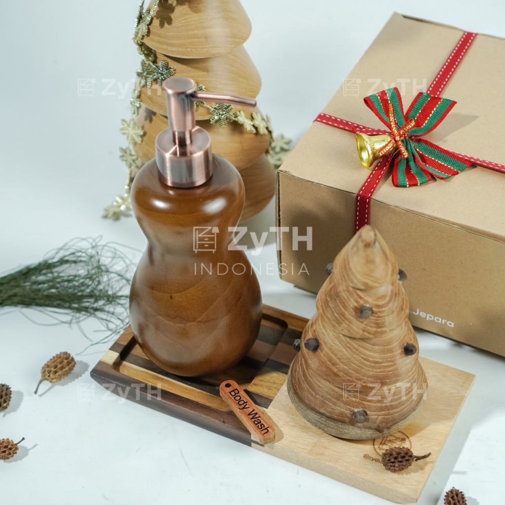 

Hampers Natal Christmas Gift Wooden Soap Dispenser Aesthetic Berkualitas Ekspor, Kado Natal Paket Hadiah Natal Premium.