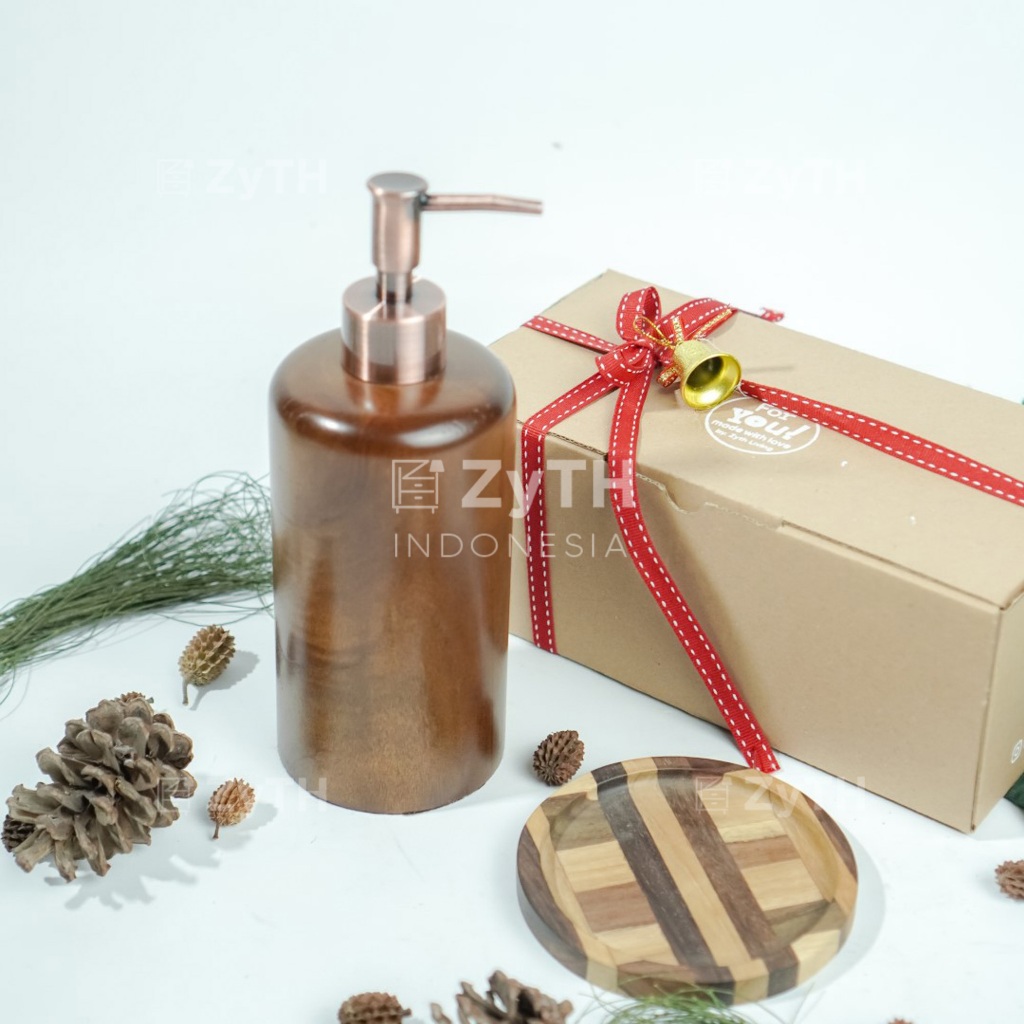 

Hampers Natal Christmas Gift Wooden Soap DIspenser Aestheic Berkualitas Ekspor, Kado Natal Paket Hadiah Natal Premium