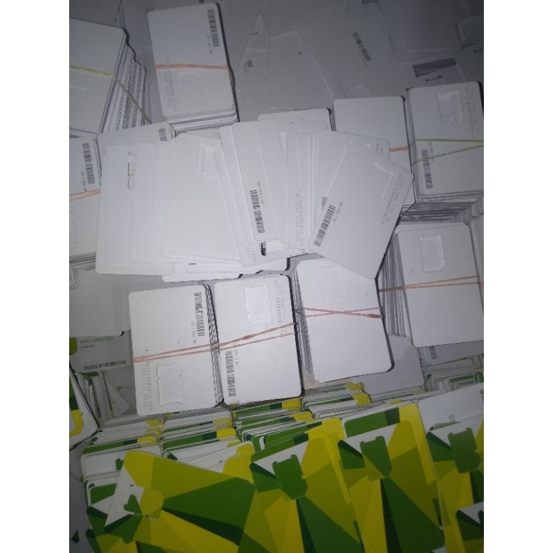 cangkang/bekas/kartu/perdana/polos