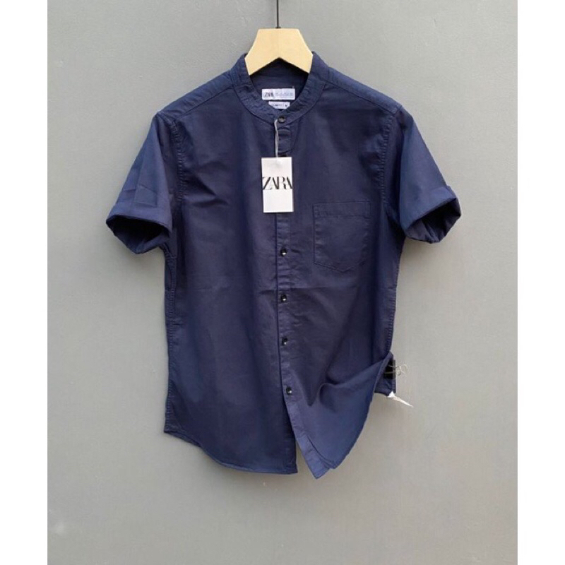 ORIGINAL KEMEJA KOKO PRIA LENGAN PENDEK ZARA MANPOLOSPREMIUMCODTERMURAH