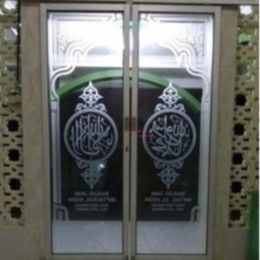 STIKER KALIGRAFI STIKER CUTTING PINTU MASJID CUSTOM SUNBLAST