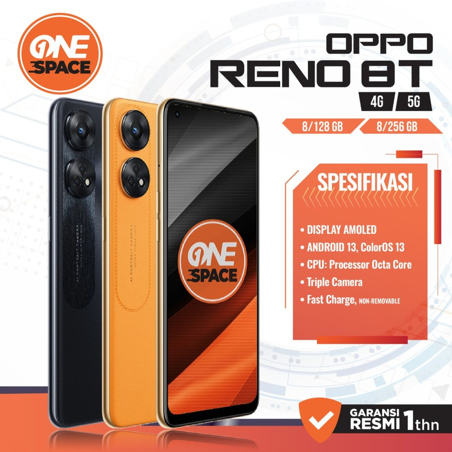 OPPO RENO8 T 4G 5G 8/128 8/256 GB RAM 8 ROM 128 256 GB Reno 8T HP Android