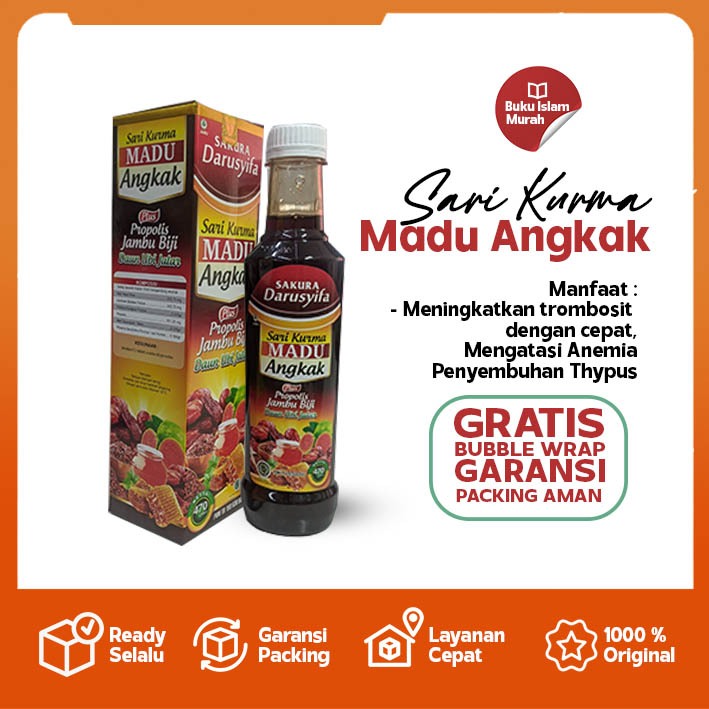 

Madu Sari Kurma Angkak Propolis Darusyifa Untuk Typus dan DBD 470 Gr