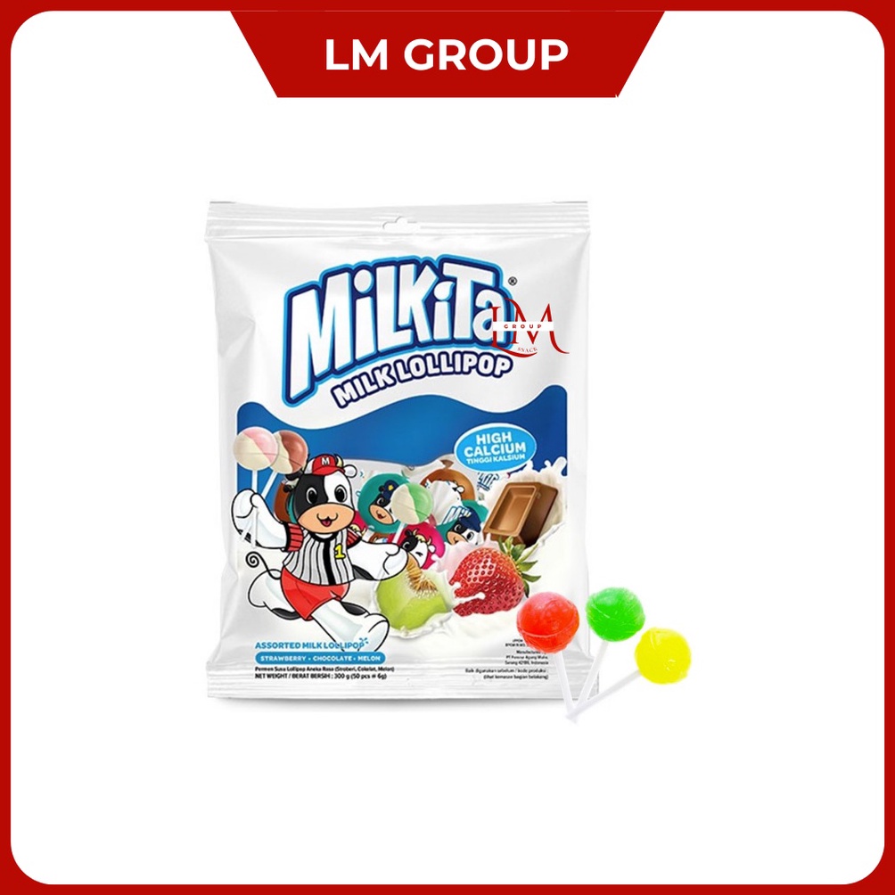 

Terk1n1 Milkita Assorted Milk Lollipop HangerRefill Isi 5 pcs CoklatMelonStrawberry NewProduct