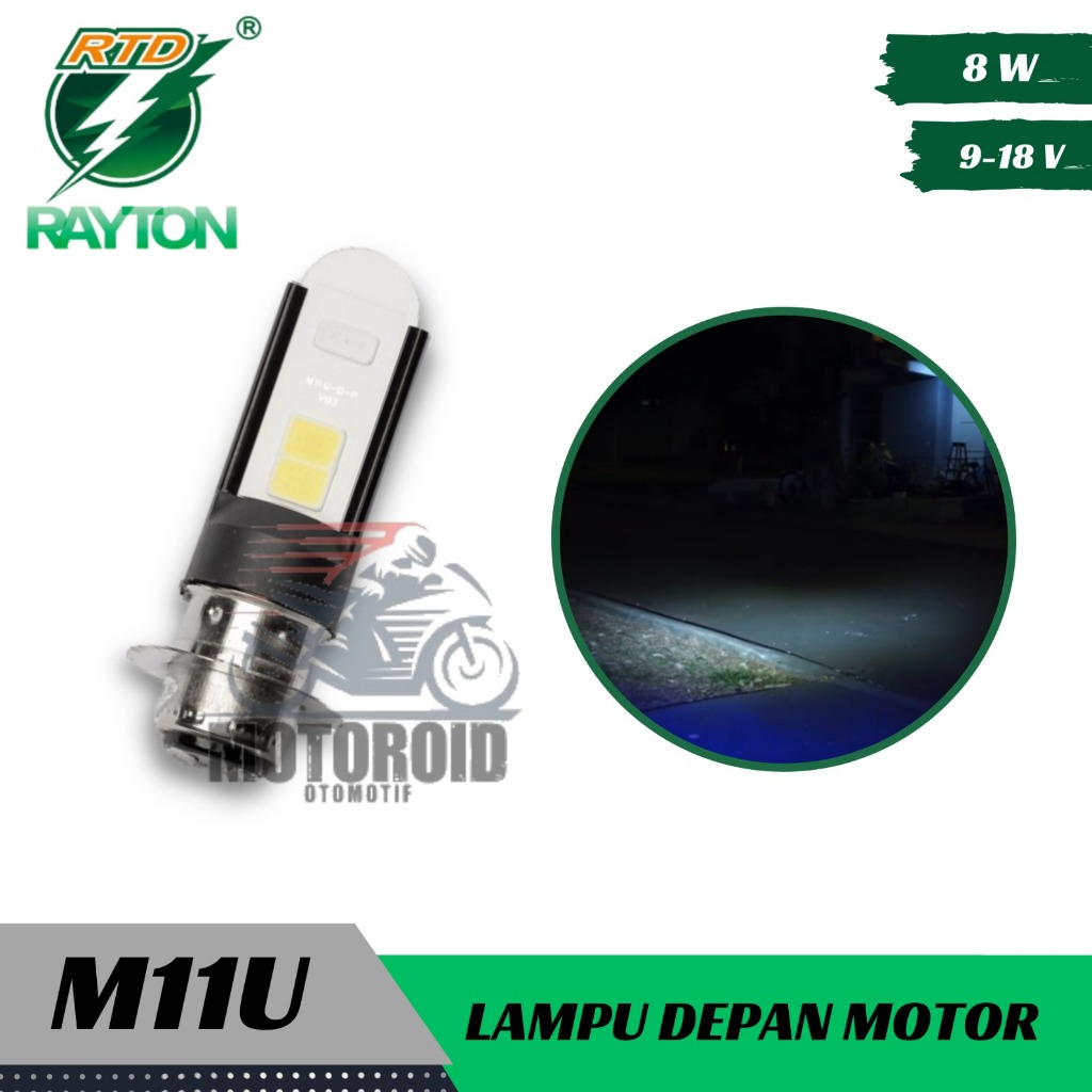 LAMPU RTD M11U H6 RAYTON MOTOR BEBEK HEADLAMP UNIVERSAL