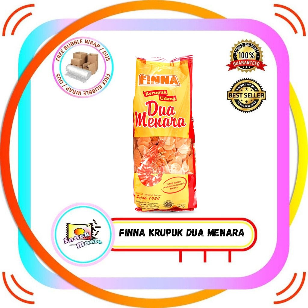 

Finna Kerupuk Udang Dua Menara ~ 380 gr Prawn Crackers Krupuk Udang