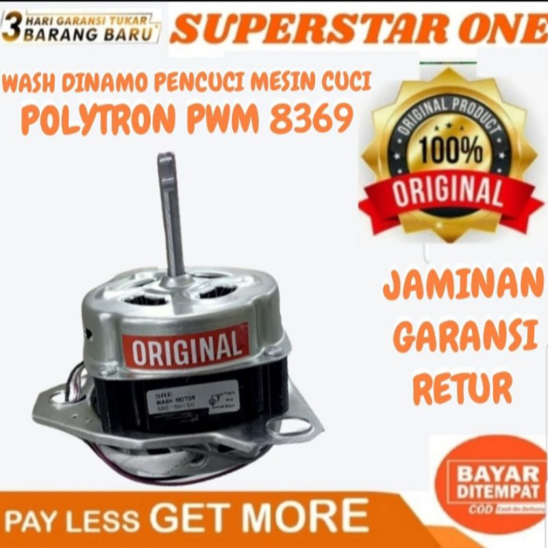 wash dinamo pencuci mesin cuci polytron PWM 8369