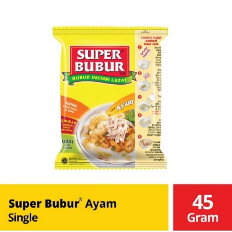 

Super Bubur Instan Rasa Ayam isi 45 gram