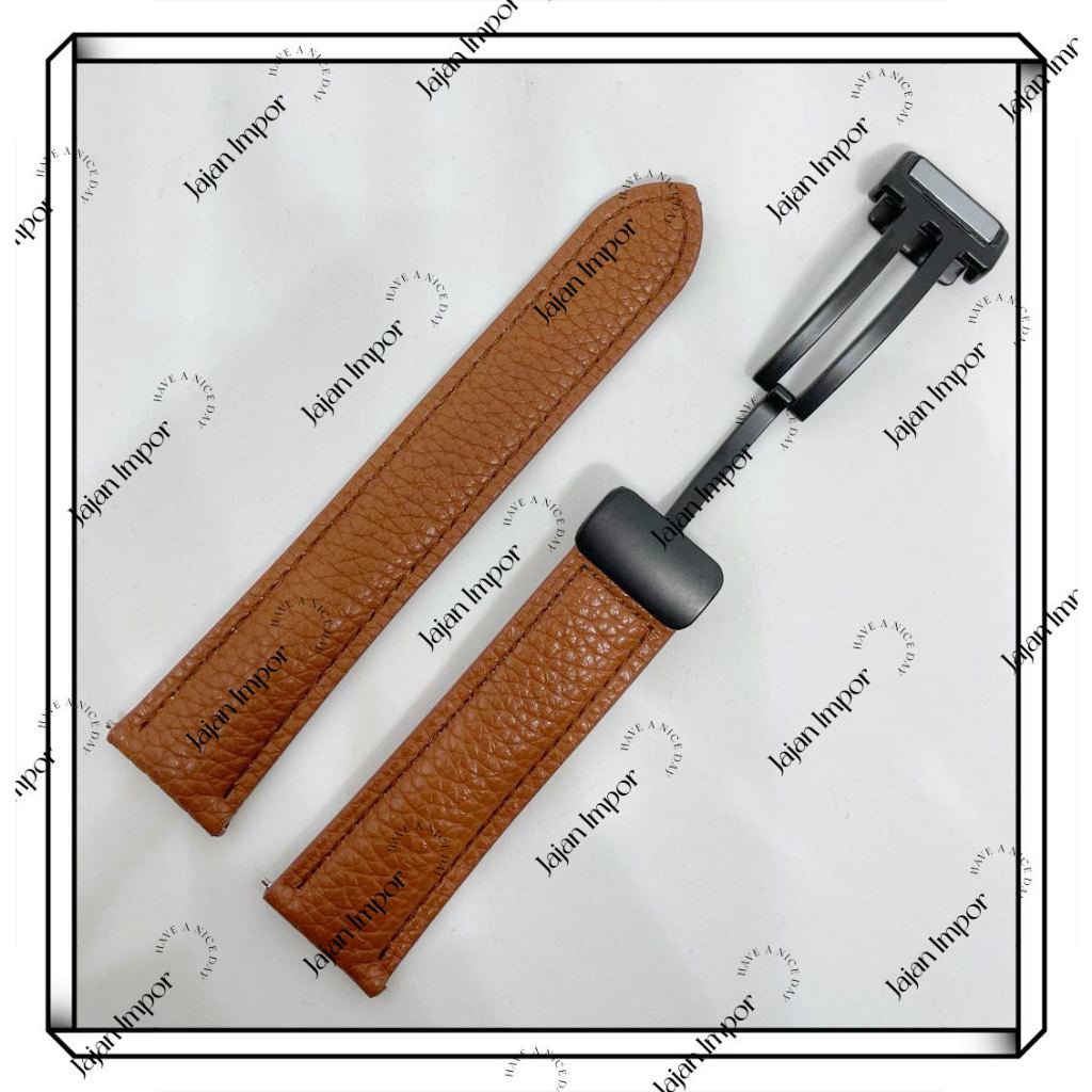 STRAP TALI JAM TANGAN KULIT MAGNET UNIVERSAL 22 22MM  LEATHER STRAP TALI JAM NON LOGO STRAP MAGNET C