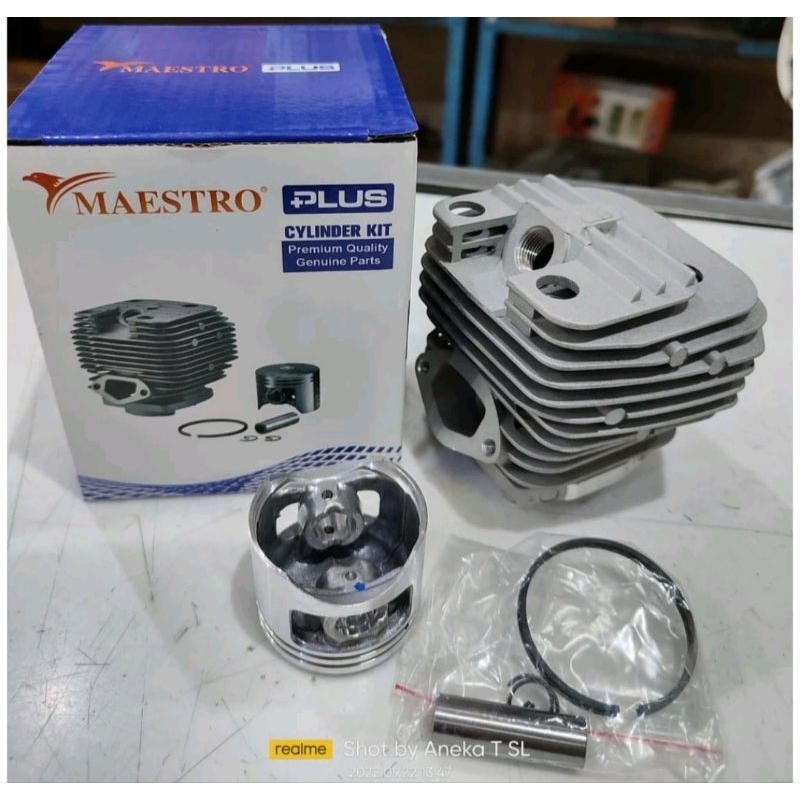 Block + piston kit Maestro plus Cylinder block assy untuk mesin chainsaw tipe 6500 Maestro