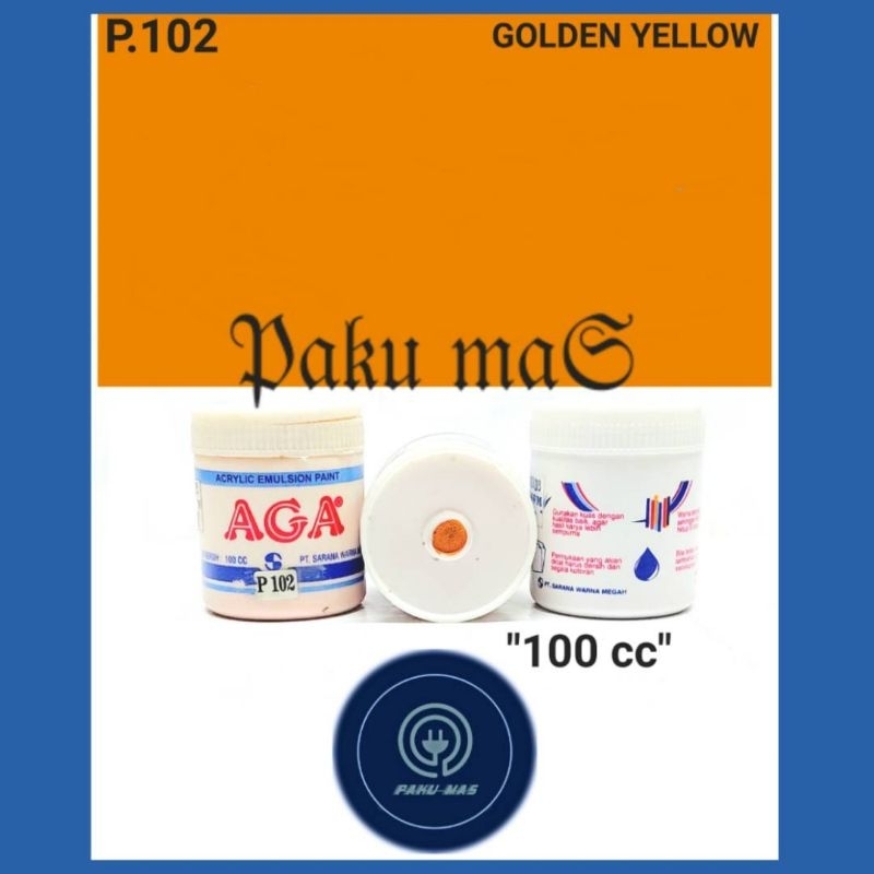 Cat Aga poster 100cc cat aga tembok cat gabus Aga Golden Yellow 102