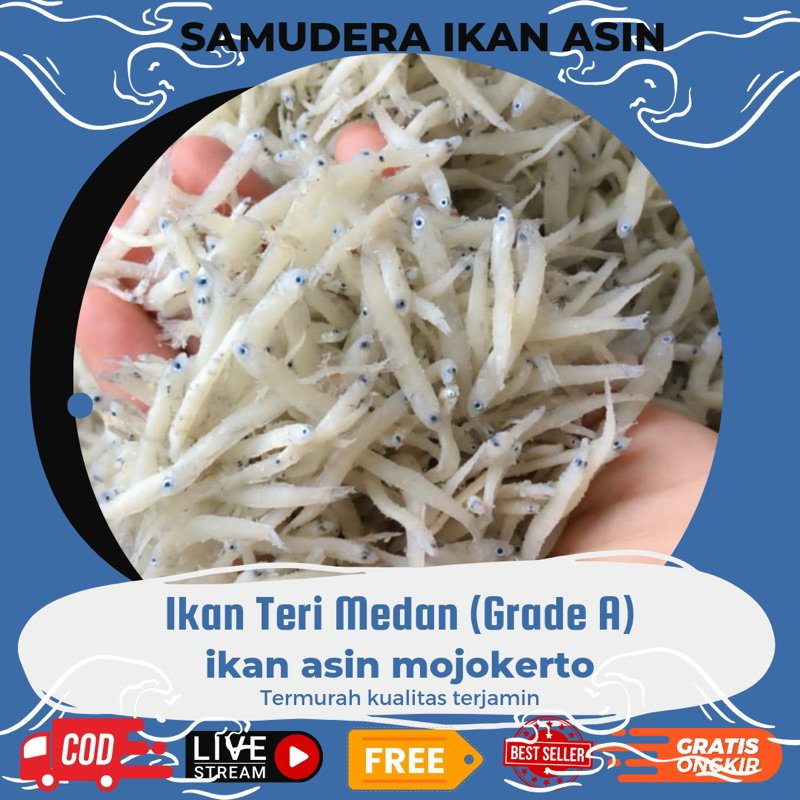 

Grade A m Ikan Asin Teri Medan/ 500gr Teri Nasi Murah & Kualitas Terbaik