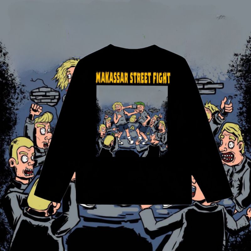 makassarstreetfight T-shirt fight club long Sleeve