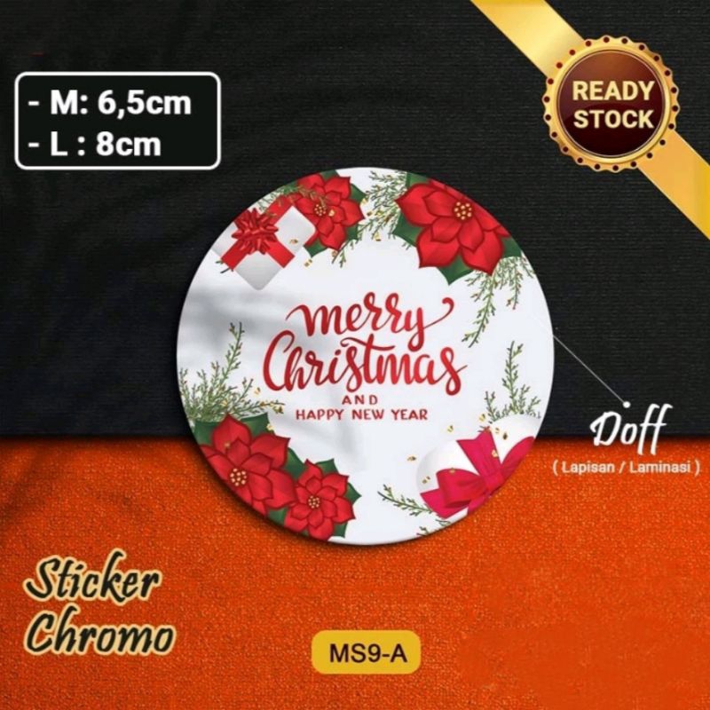 

stiker toples natal bulat