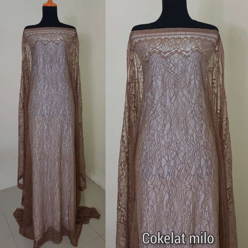 Hnna Kain Brokat Chantily Lace Panel Brukat Chantilly Santili