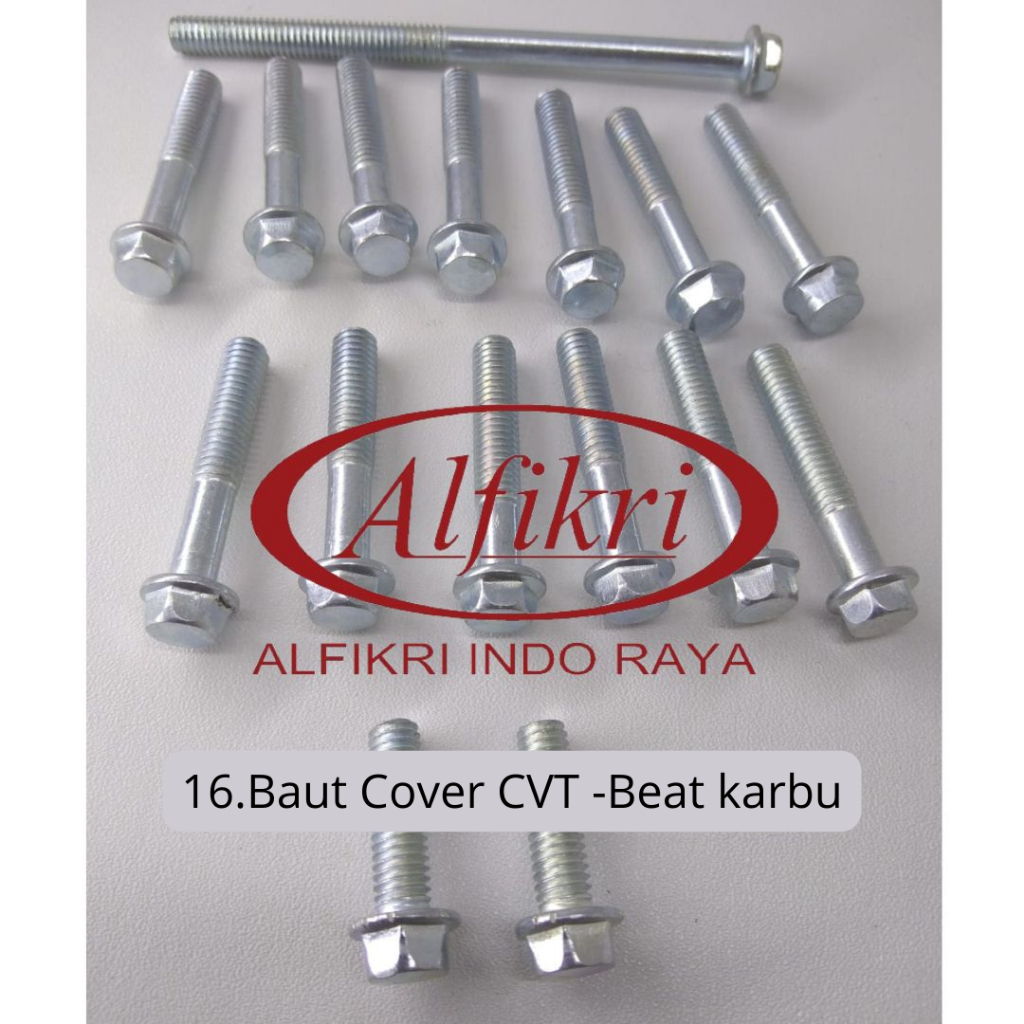 1-16 CVT Beat Karbu Full Set / Baud Cover CVT Beat Karburator Full Set / COD Baut CVT Beat Karbu Ful