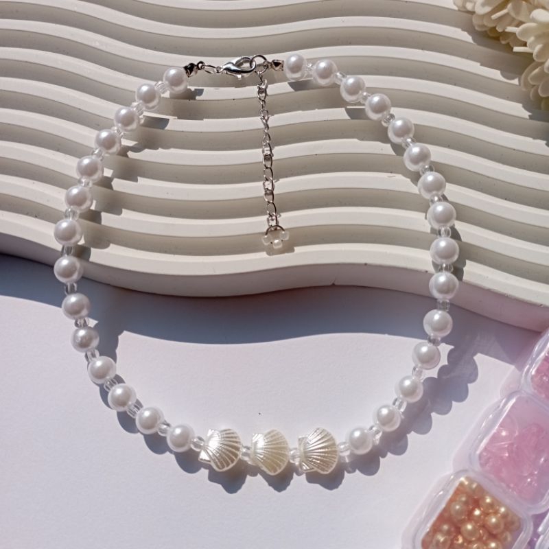 Kalung mutiara kerang /Kalung mutiara / kalung manik manik / kalung wanita