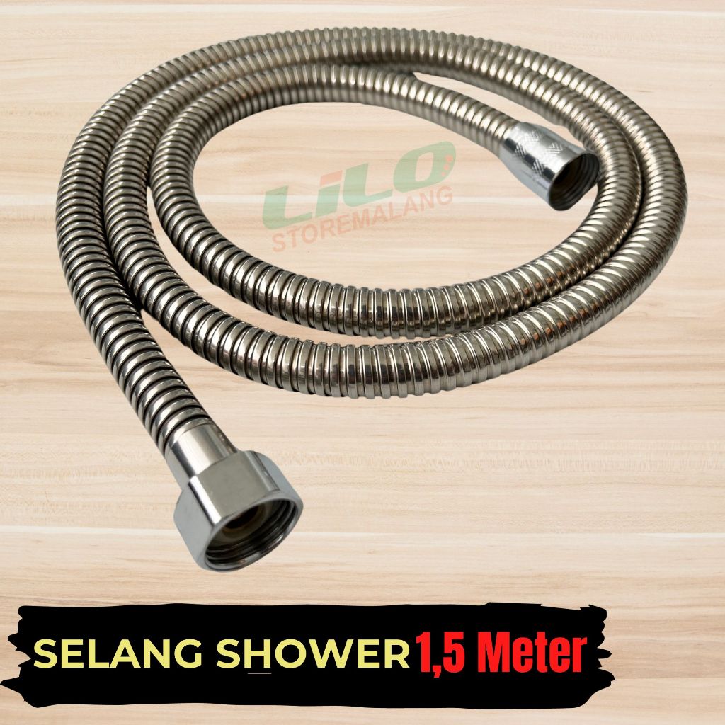 Selang Jet Shower / Selang Bidet Toilet flexibel stainless kuningan 1.5 meter L320