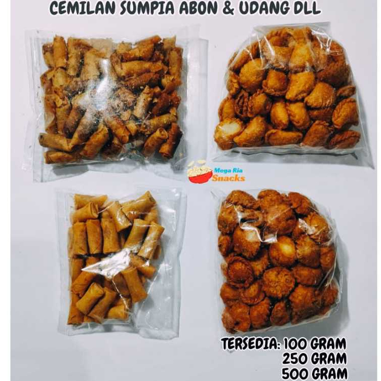 

Sumpia udang ori/Udang pedas Dan Pastel Abon/Udang 100gr/250gr/500gr