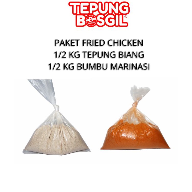 

Paket tepung Premium Fried Chicken 12 kg tepung biang dan 12 kg tepung marinasi