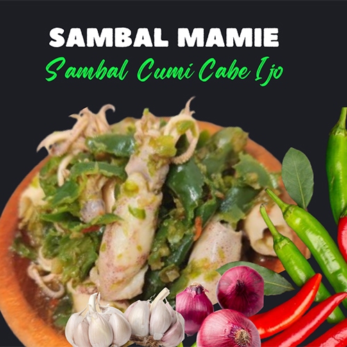 

SAMBAL CUMI ASIN CABE IJO PEDAS SAMBAL MAMIE