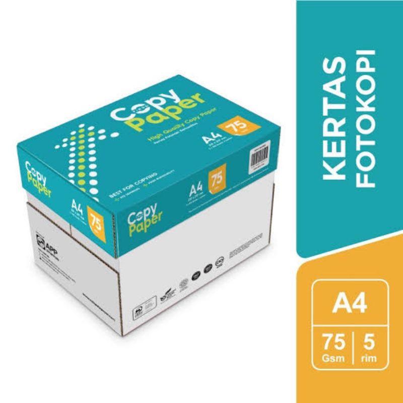 

Kertas HVS Copy Paper A4 75 gr (Khusus Gojek Dan Grab)