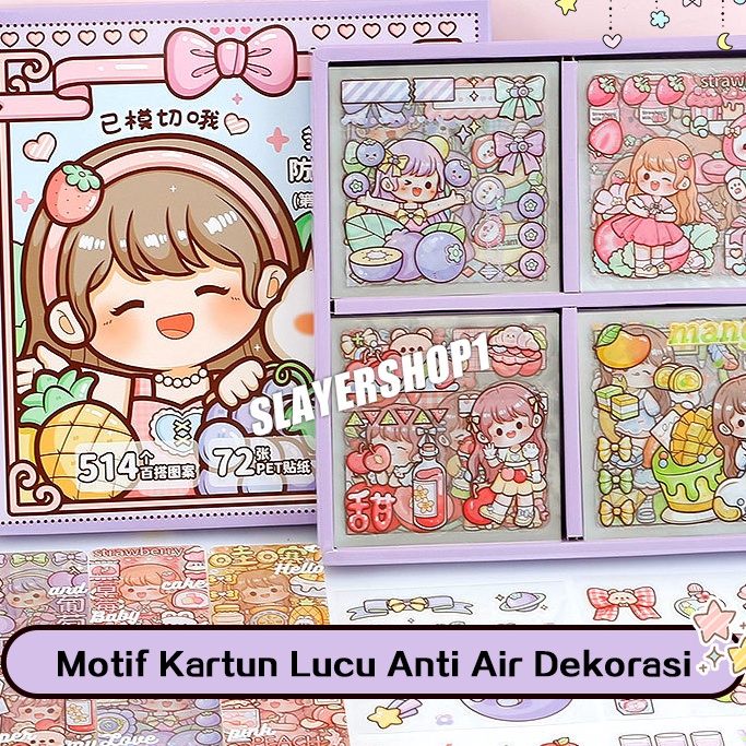 

1 Lembar Stiker Kartun Lucu Beruang Kelinci Scrapbooking DIY Serpihan Alat Tulis DekoratifKotaktas