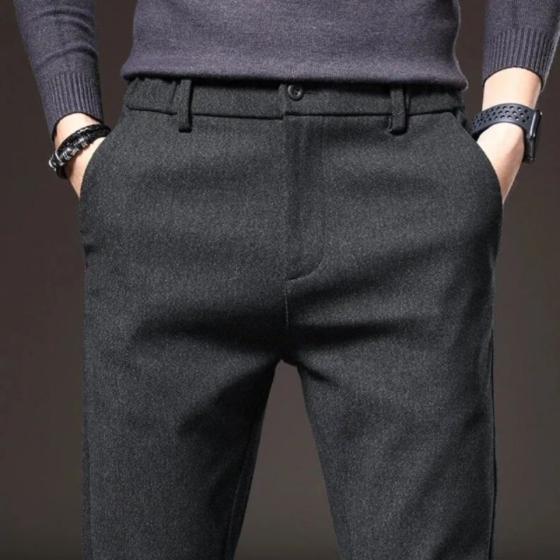 CELANA KANTOR PRIA SLIMFIT HITAM.ABU ABU CELANA PANJANG KANTORAN PREMIUM