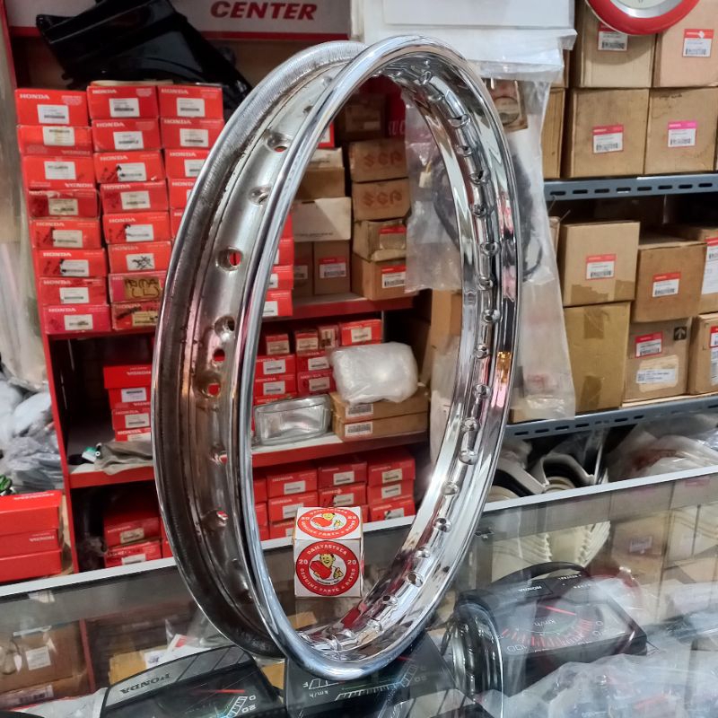 RIM WHEEL VELG VELK RUJI JARI HM PINGGIR 1.60X17 RING 17 HONDA WIN SUPRA FIT V XX X 100 ORIGINAL