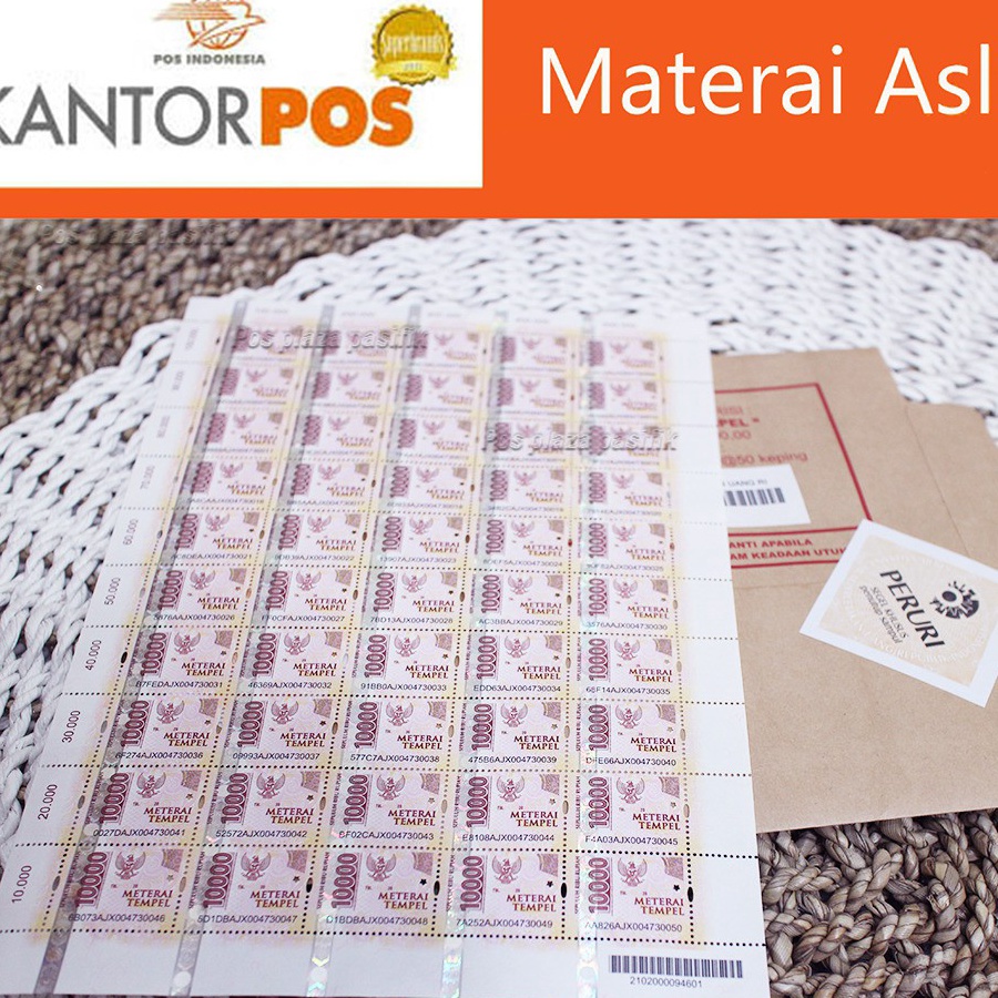 

Murah Banget JUAL MATERAI 1 ISI 2 PCS MATERAI 1 READY STOCK Ready