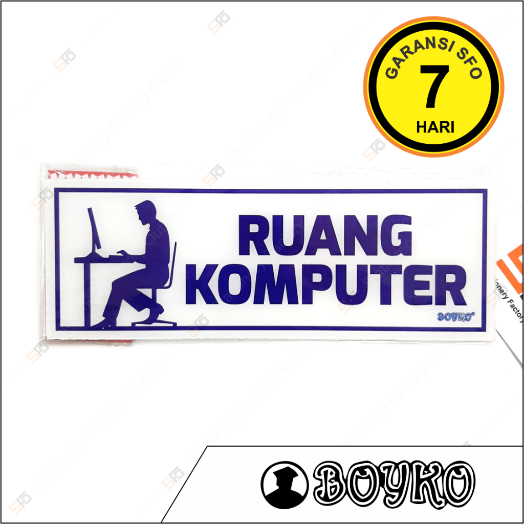 

Akrilik Ruang Komputer - Acrylic Sign Standard 25cm x 9cm - SFO Semarang Official