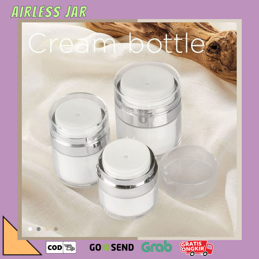 Pot Jar Airless Pot Jar Vakum Pot Jar Pump Airless/ Pot jar cream airless pump untuk lotion