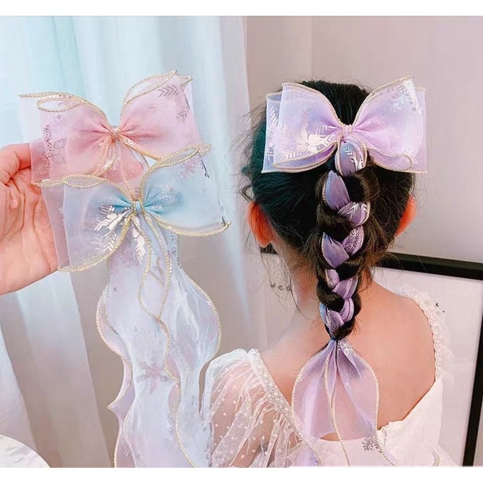 JEPIT RAMBUT KOREA MOTIF FROZEN/pita panjang ikat rambut anak