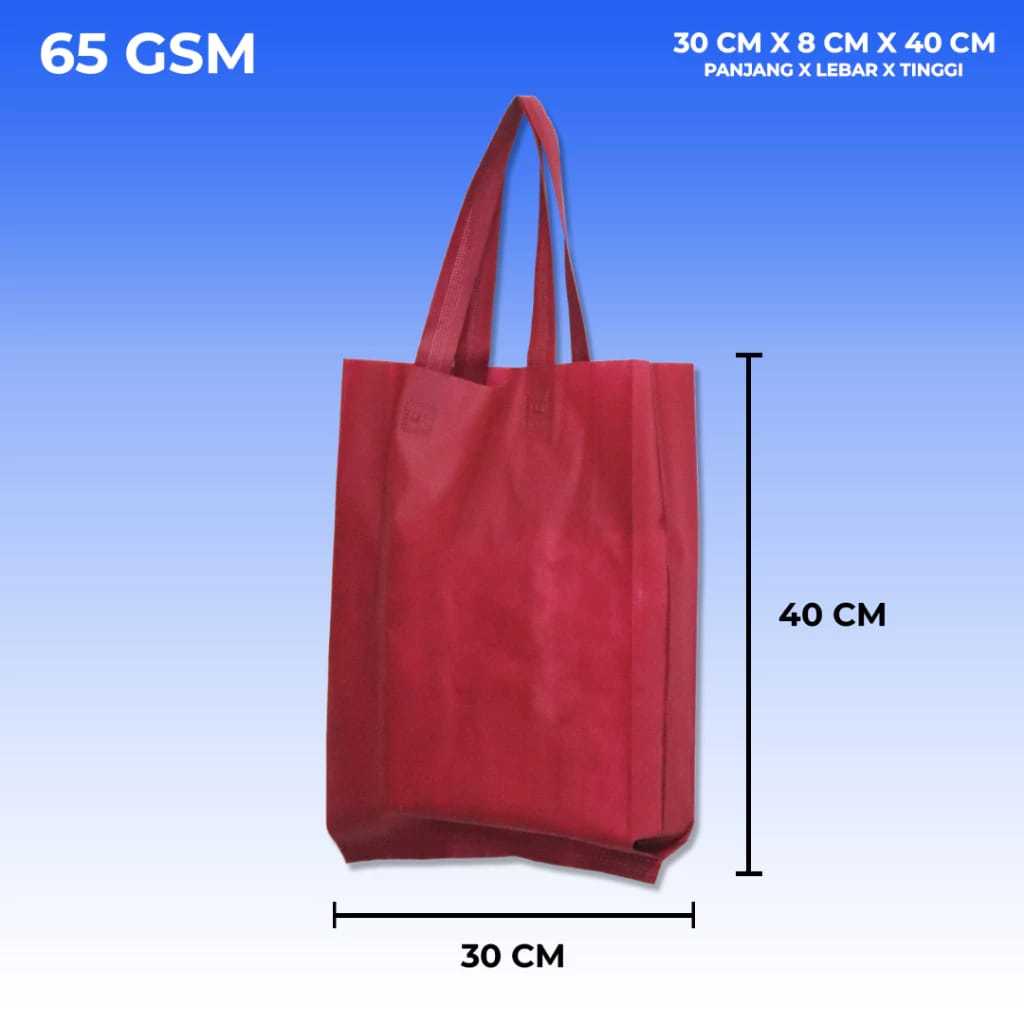 

Tas Spunbond uk 30x40x8 Polos / Gramasi 65 / Harga Lusinan