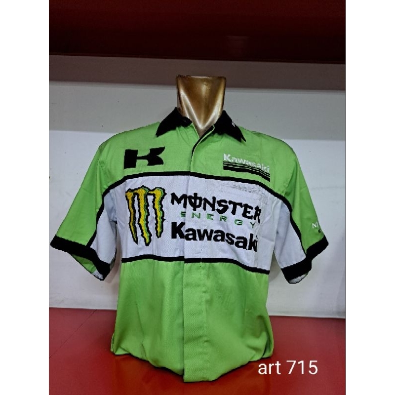 obral Baju seragam otomotif kawasaki, baju seragam komunitas,kemeja otomotif, kemeja motoGP, kemeja 