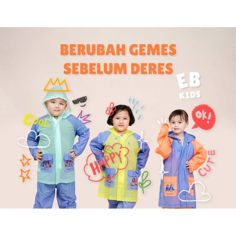 Jas Hujan Anak Elmondo new kids/ elephant kids