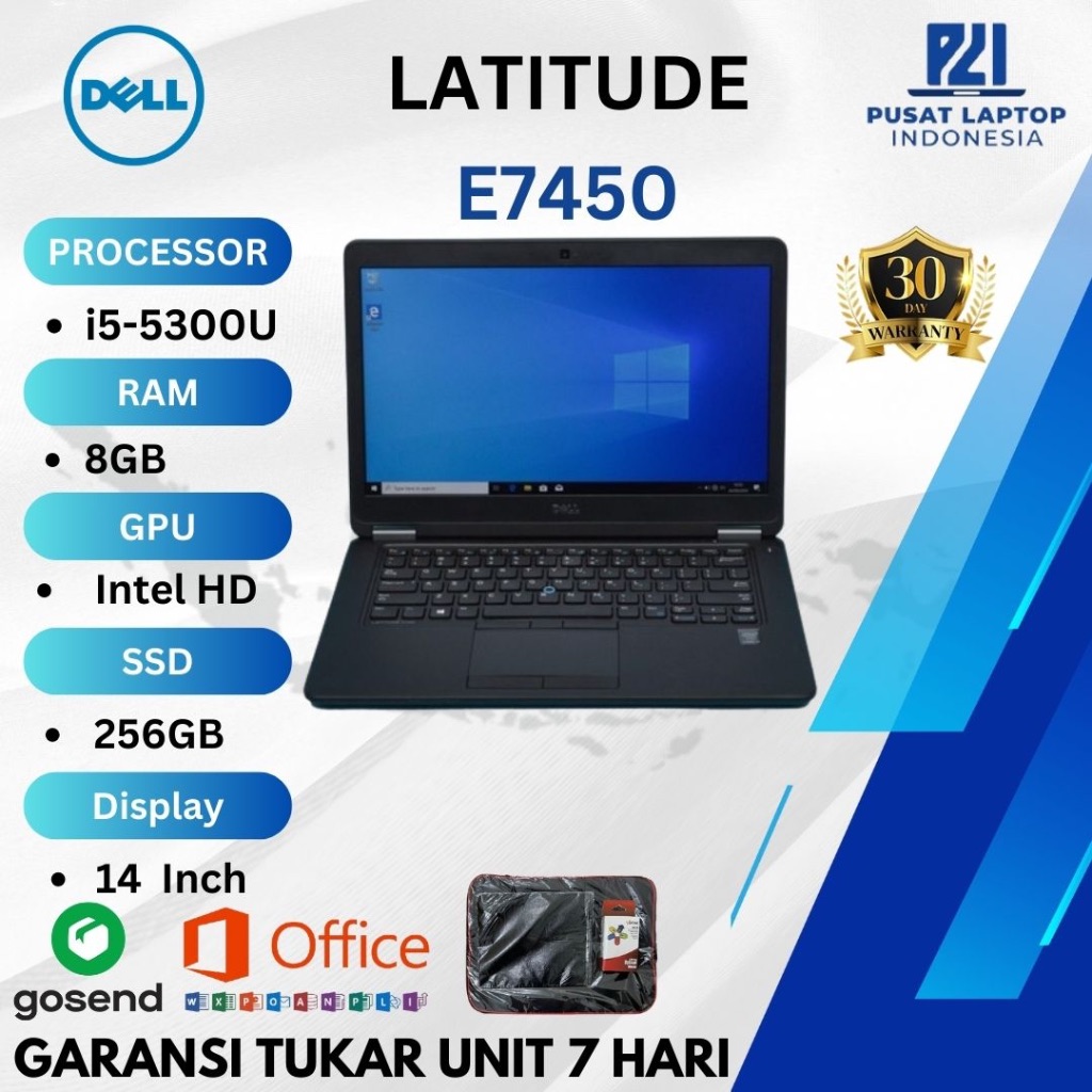 DELL LATITUDE E7470/E7440/E7450 i5 gen 6 Ram 8 Second Original