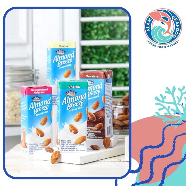 

BEST SELLER Almond Breeze 18ml Susu Almond Susu Non Dairy Blue Diamond
