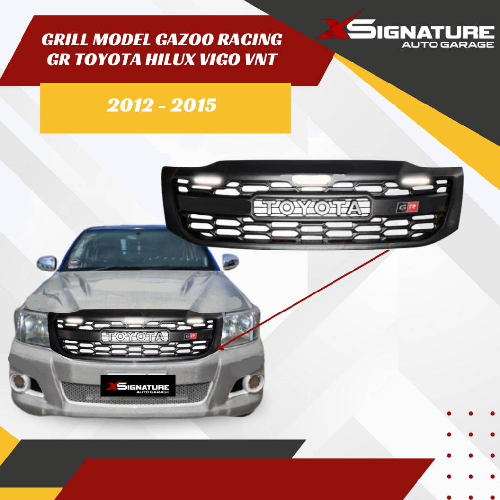 GRILLE TOYOTA HILUX VIGO VNT MODEL GAZOO RACING GR  ORIGINAL THAILAND