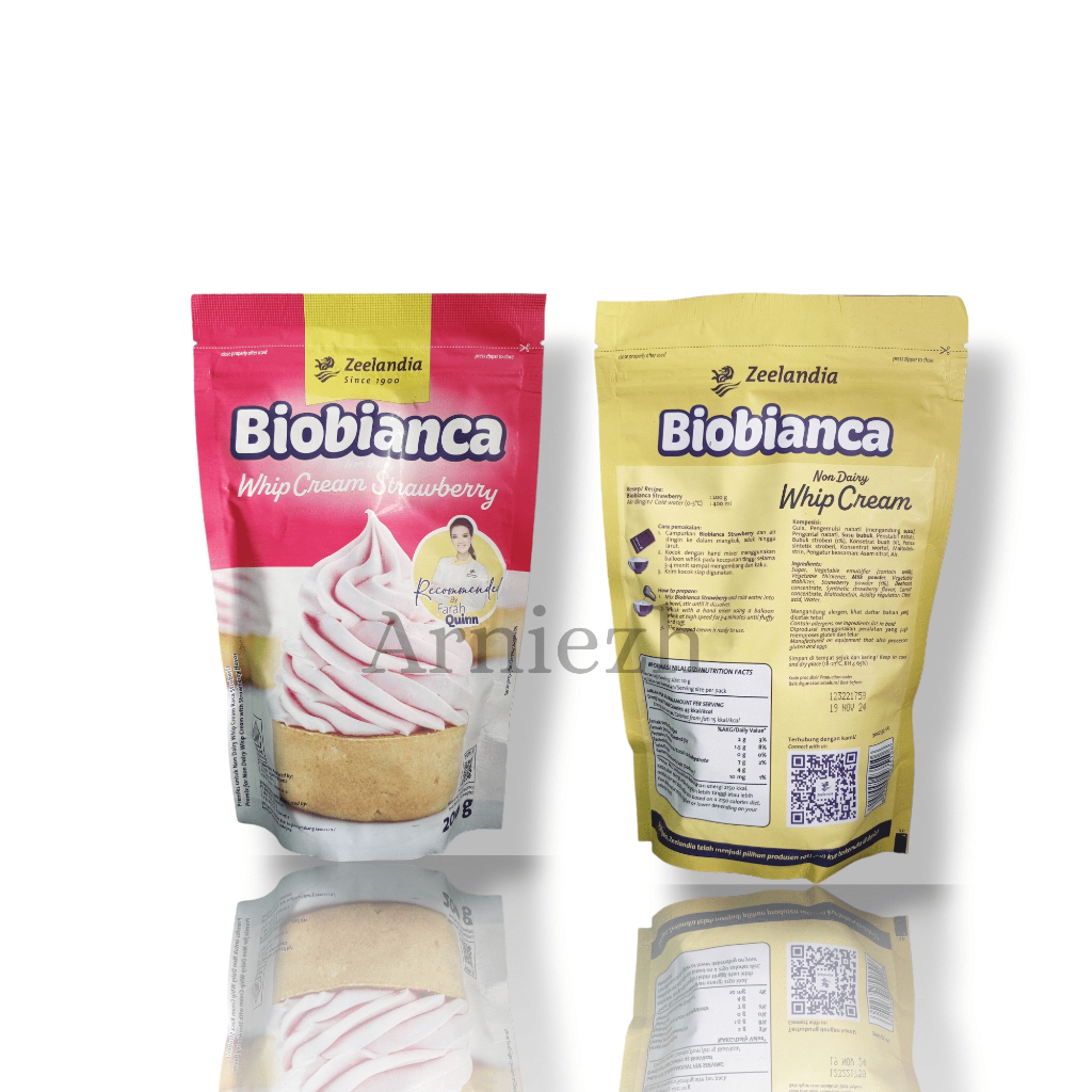 

Zeelandia Whip Cream Biobianca Strawberry 200 Gr
