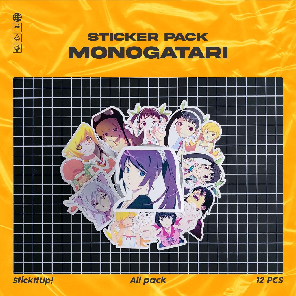 

COD✨ StickItUp Stiker Pack Anime Monogatari Series Lucu Colorfull Keren Untuk Koper Laptop Skateboard