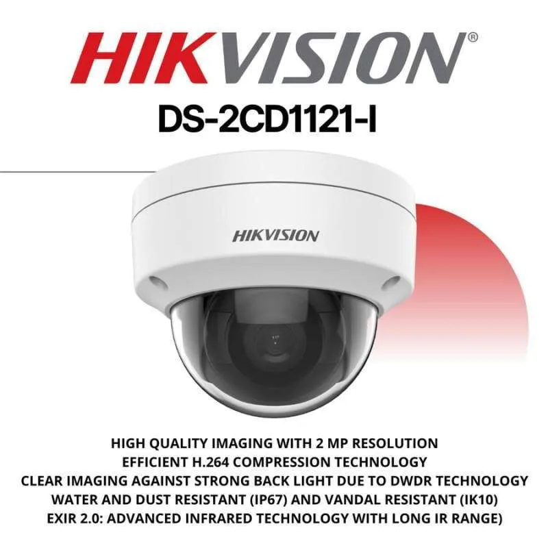 Hikvision IP CAMERA DS 2CD1121-I 2MP DOME INDOOR