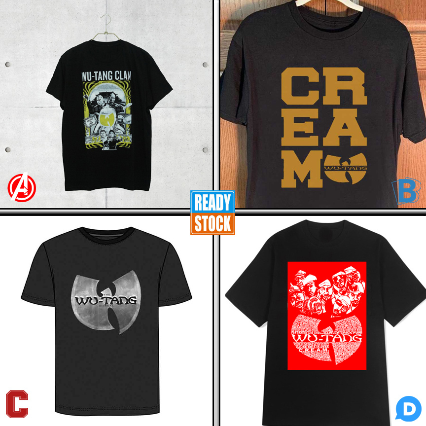 Kaos Wu Tang Clan Wutang Tshirt 100% Cotton