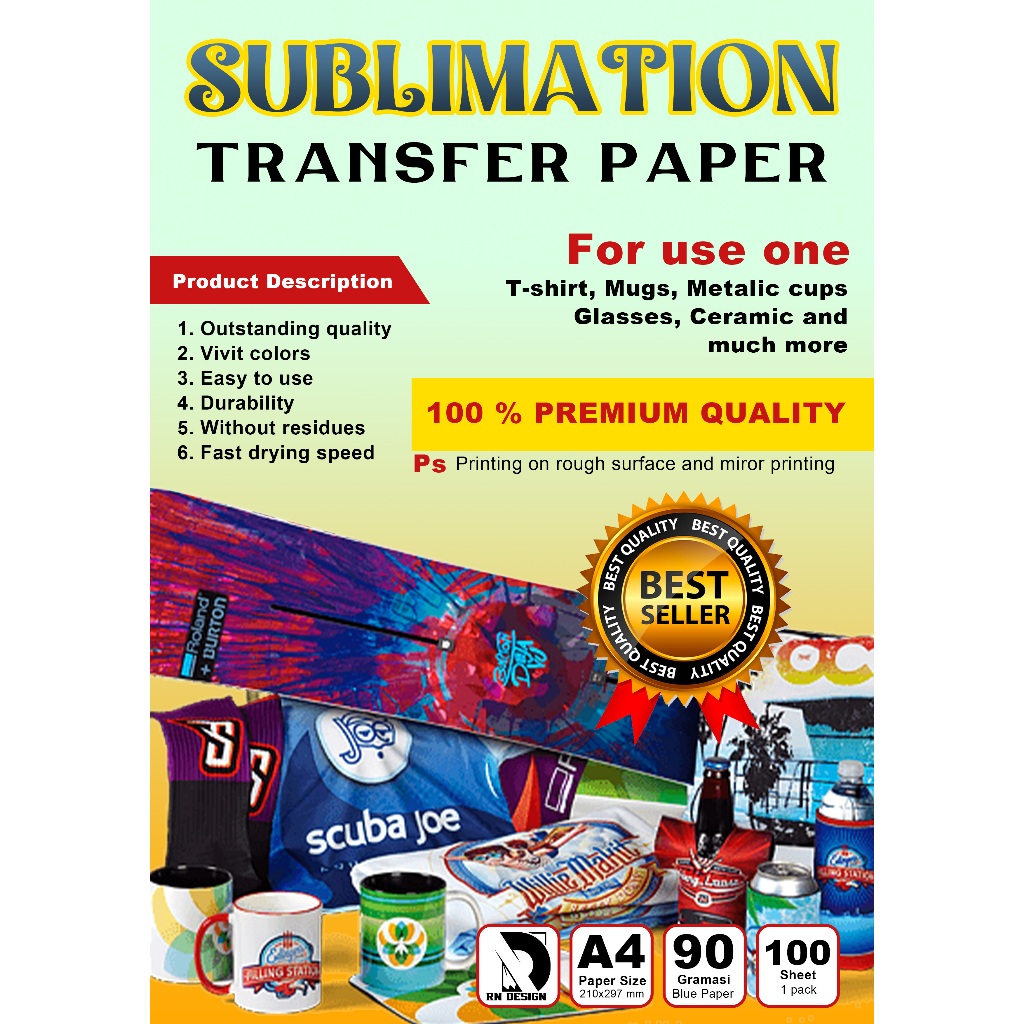 

KERTAS SUBLIME A4 100 PCS/PACK