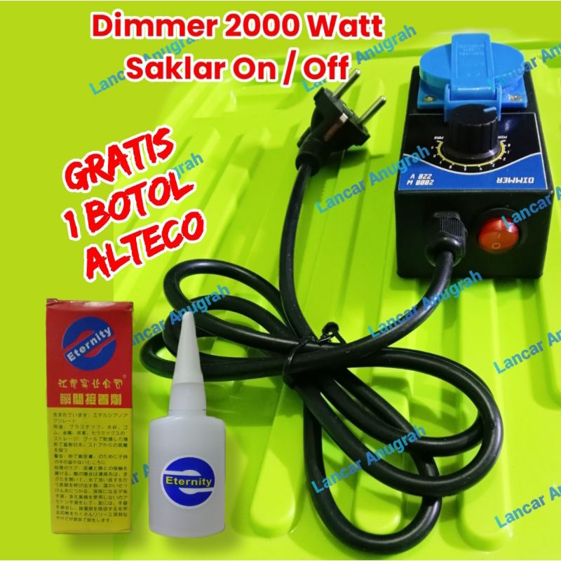 DIMMER 2000 WATT AC || DIMMER PENGATUR KECEPATAN MESIN GERINDA DLL || DIMMER AC 2000 WATT