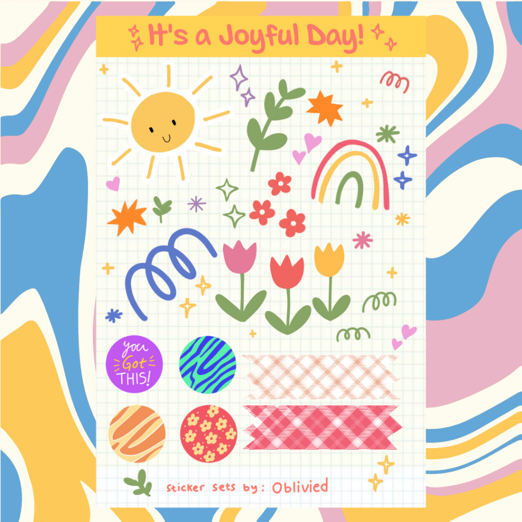 

Sticker Journaling Diary Set Sticker Anak It's a Joyful Day