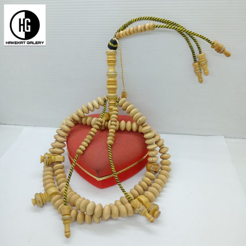 tasbih tijani kayu kemuning gading benang rajut h359