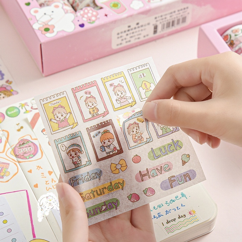 

Stiker Sanrio Roll Momo Washi Tape Lucu Melody Kuromi Cinamonroll Mainan Anak Sticker Karakter EStiker Buku Lucu Stiker 1 Set Box Premium Karakter Lucu + Roll Stiker + 10x10 Stiker Super Cute stiker set - penghias buku tulis - stiker lucu - penanda buku